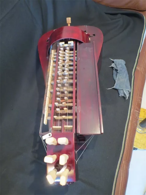 Fabriqué à la main 6 cordes 24 touches viraille, œil d'oiseau bois d'érable hurdy-viraille #4 12