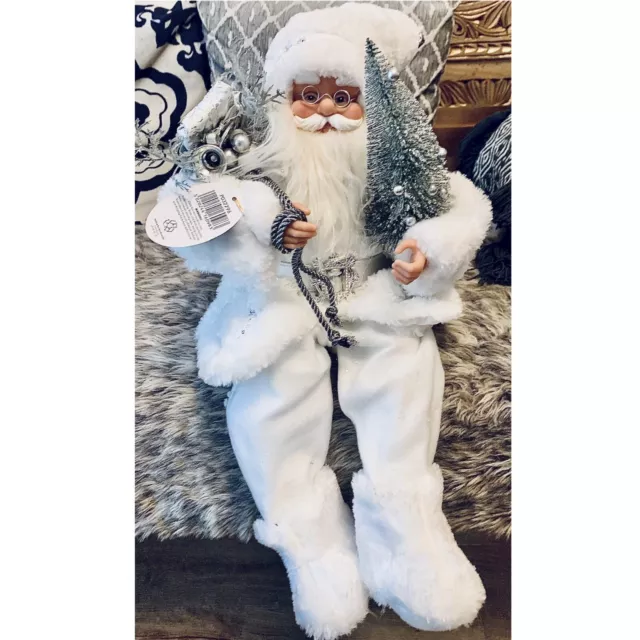 Christmas Santa Claus Xmas Tree Festive Decoration Figurine Sitting Ornament
