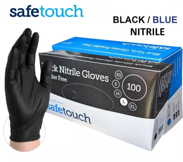 Extra Strong Black Nitrile Powder & Latex Free Disposable Gloves Tattoo Mechanic