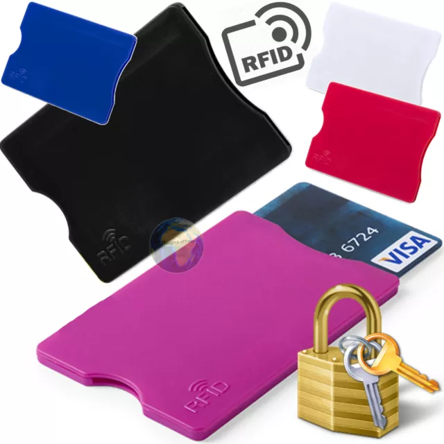 Porta CARTE di CREDITO Sicurezza RFID Blocco WIRELESS Bancomat SAFE Contactless