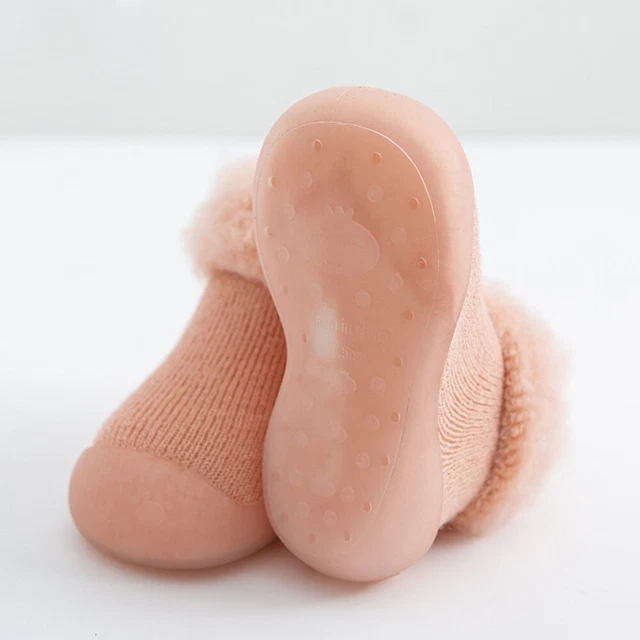 Pantofole antiscivolo bambina bambini bambini scarpe di cotone inverno caldo 3
