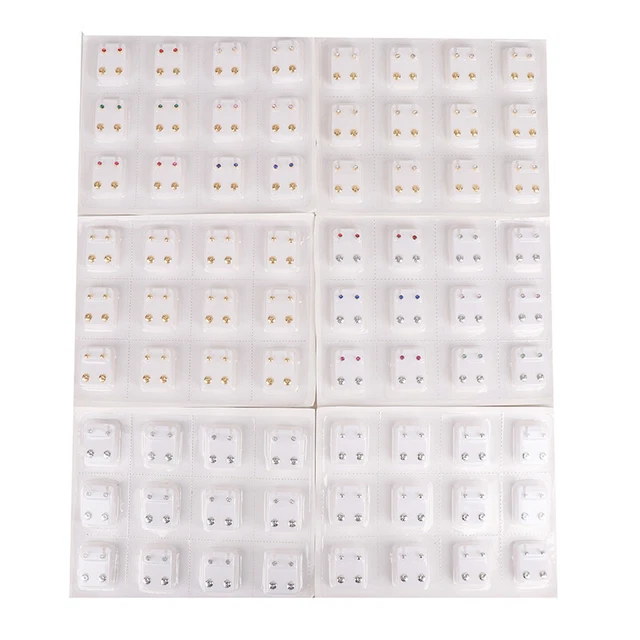 24 pz orecchini medici strumento piercing orecchini a perno acciaio chirurgico orecchino Sg