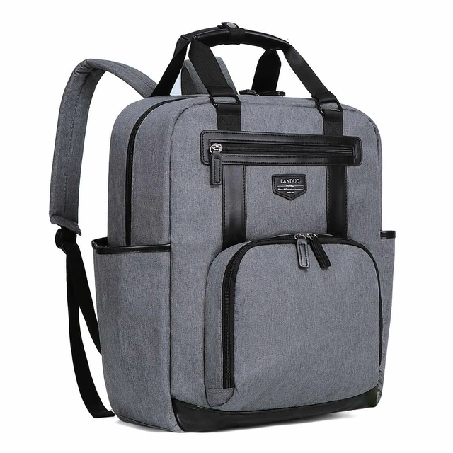 BABY Diaper Bag Backpack, Multi-Function Waterproof Large Gray Baby Diaper Bag