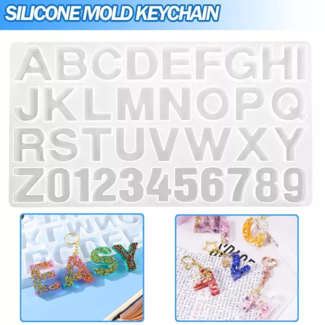 Silicone Alphabet Moulds Number Pendant Mold Necklace Jewelry Epoxy Resin Mould