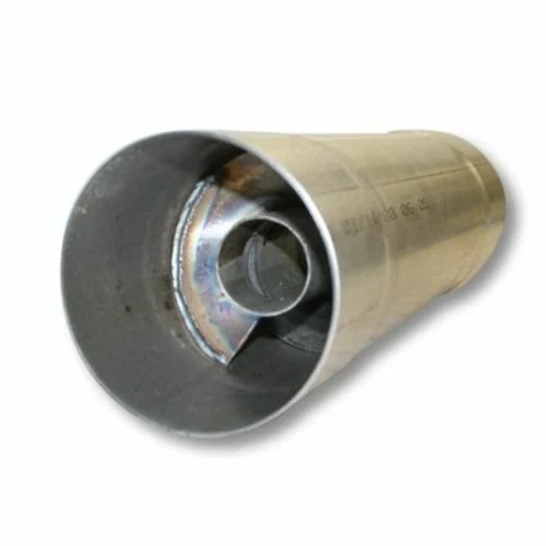Flo-Pro 51299 5" Round Body Aluminized Twister Resonator 4" Inlet/Outlet
