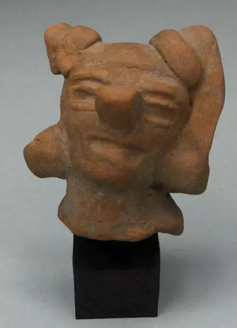 Tête en terre cuite, art précolombien du Ier millénaire, 62 mm