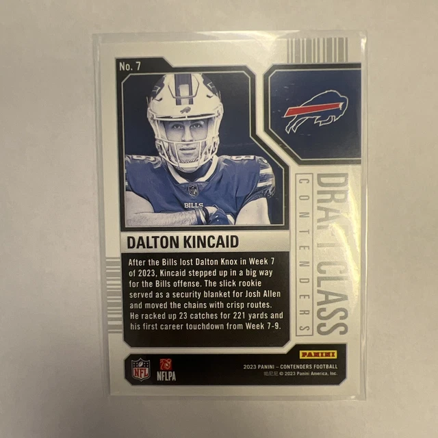 2023 PANINI CONTENDERS Dalton Kincaid Draft Class Contenders Insert