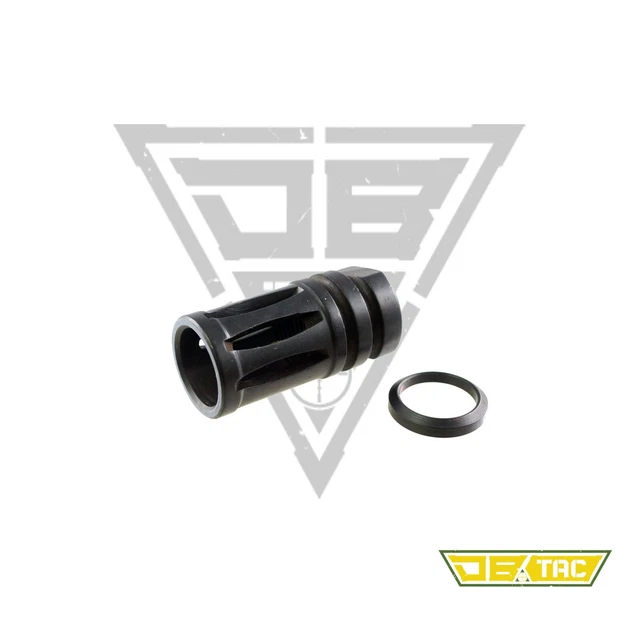 thumbnail image 2 of DB TAC All Steel Muzzle Brake Compensator – 9/16x24 TPI Thread, .40/10mm/.350, With Jam Nut 2 of 5
