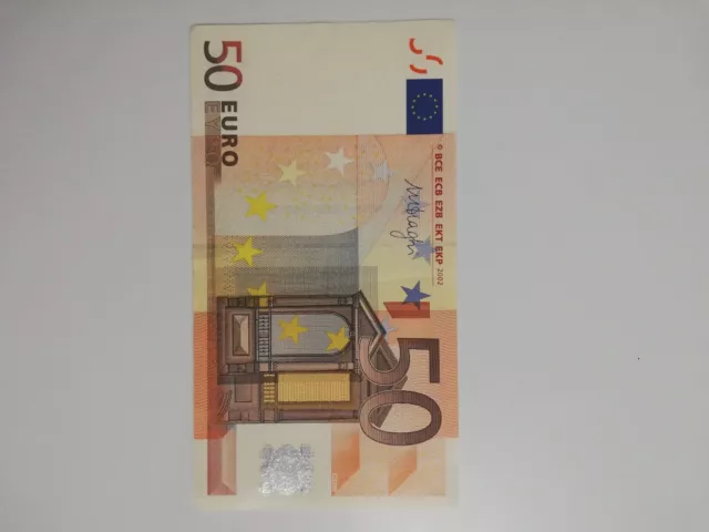 Billet de 50 euros 2002 Mario Draghi R046A5 N° de série P SPL+ bon état