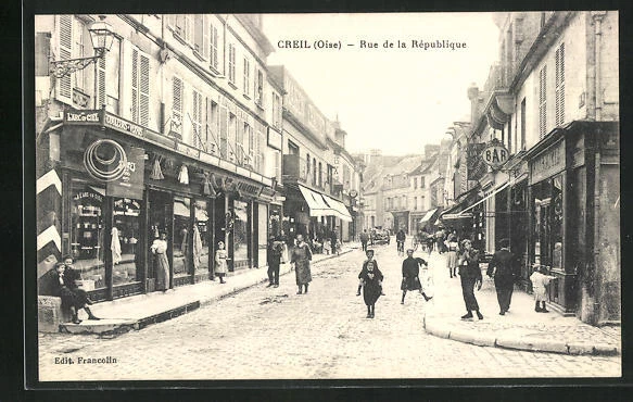 CPA Creil, Rue de la République