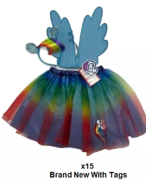 15 x Rubie's My Little Pony Rainbow Dash 3 Piece Fancy Dress Costume 5-6 Years