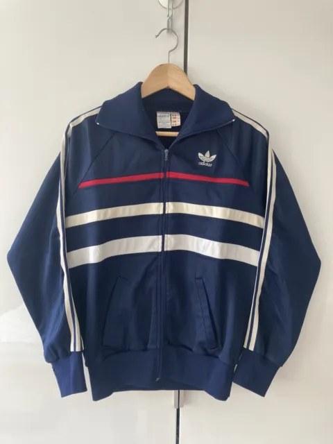 Vintage adidas First track top jacket Ventex France M 174cm tracksuit 80s