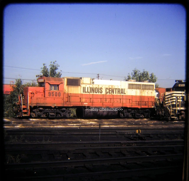 Railroad Slide Illinois Central IC 9500 Chicago 1978