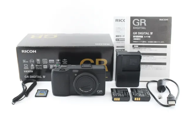 [N.Mint in BOX] RICOH GR DIGITAL IV 10.4 MP Digital Camera Black From JAPAN 871