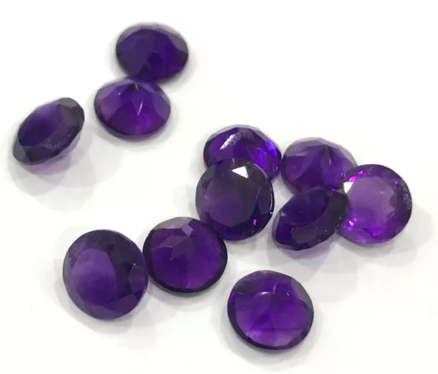 African Amethyst Round Cut Faceted Natural AAA Loose Gemstone For Making Jewelry