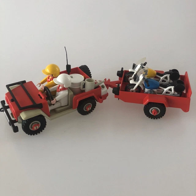 PLAYMOBIL Pièce 3478 - Remorque Fermeture Pour Motos Vintage & Jeep - Univers Médiéval Château