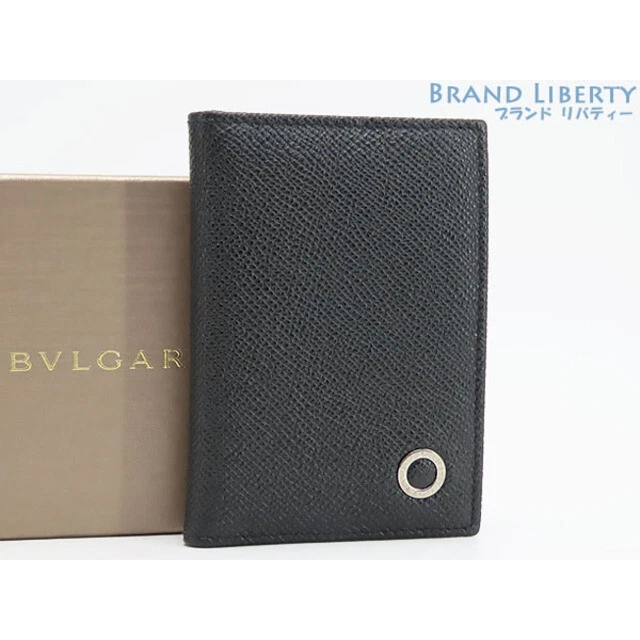 Bvlgaribvlgaribvlgari Card Case Business Holder Pass Black Gray LCe04