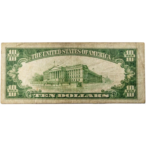 1934a Silver Certificate North Africa Note - Ten Dollars (Very Fine) 2