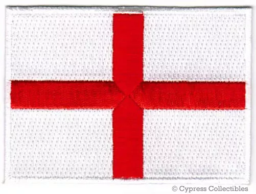 ENGLAND FLAG PATCH ST GEORGES CROSS UK Great Britain embroidered iron-on badge