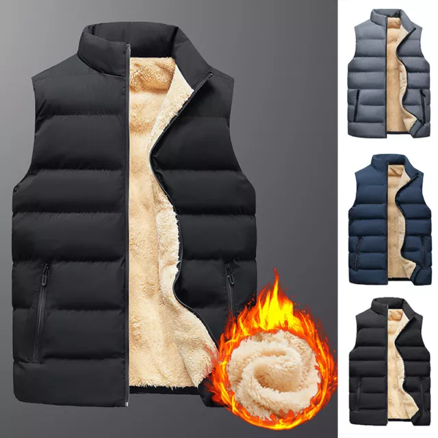 Da Uomo senza Maniche Gilet Imbottito Piumino Trapuntato Bomber Giacche Canot -