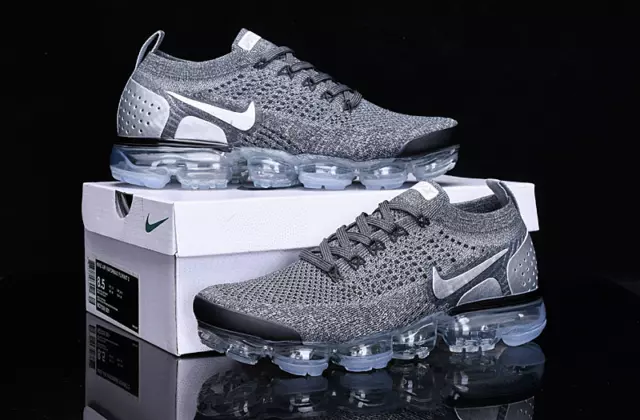 Nike Air VaporMax Flyknit 3 Grey Air Cushion Shoes Men's size 7-11