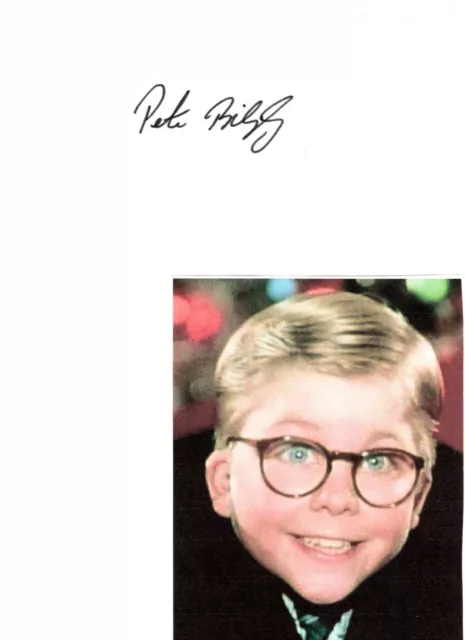 Peter Billingsley signed card!  Child Actor!