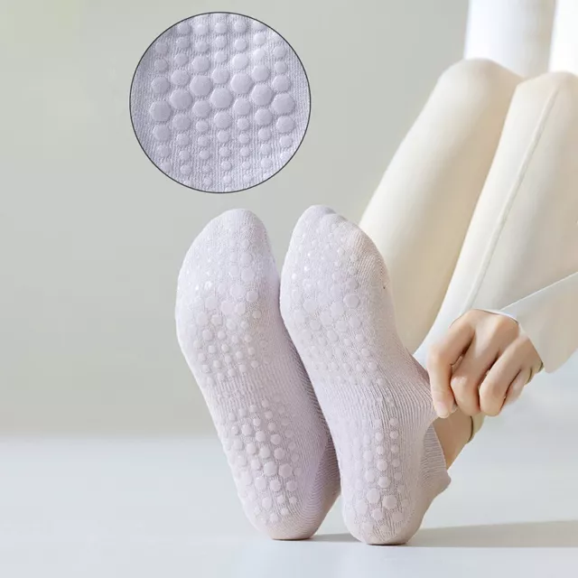 1Pair Women Pilates Socks Backless Anti-Slip Breathable Yoga Socks Sports Socks