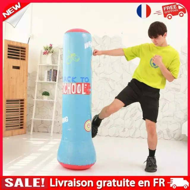 Inflatable Boxing Bag Fitness Punching Sandbag for Adult Children (Blue)