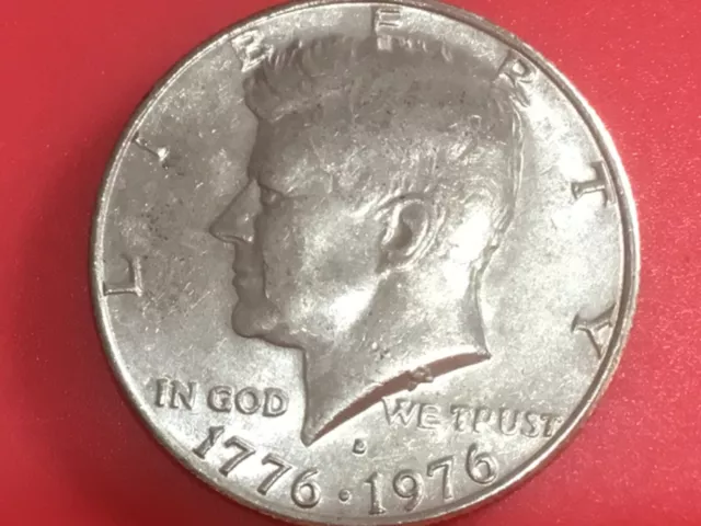 1776 - 1976  "D" . US   "Kennedy"  half  dollar  coin. Bicentennial coin.
