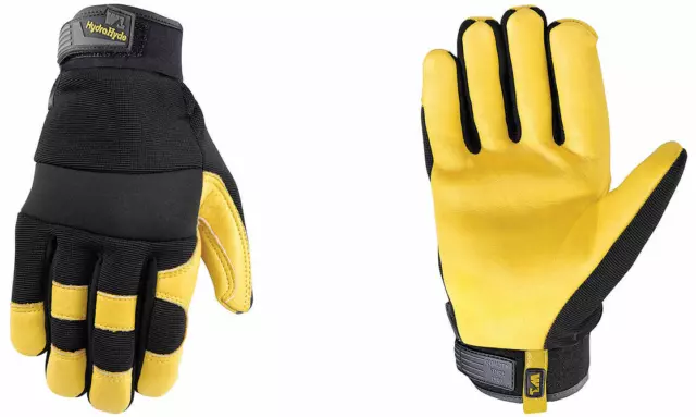 Wells Lamont Men's HydraHyde Leather Work Gloves Knuckle Strap M - 3XL Sizes