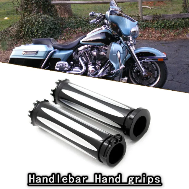 Hand Grips Handlebar Black Motorcycle Fit For Harley Touring 1996-2007 2001