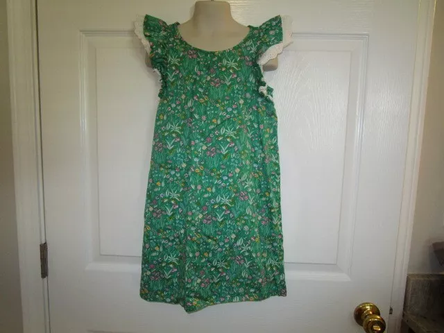 Crown & Ivy Girls Size 6x Green Sleeveless Floral Dress