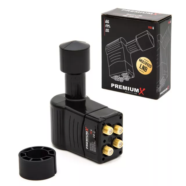 PremiumX Rocket Quattro LNB für Multischalter Slim 3° SAT Multifeed LNC LMB 4K