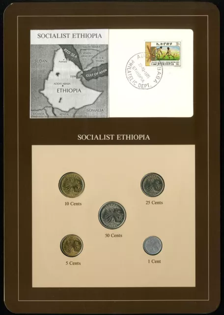 Ethiopia: Coin Sets of All Nations EE1969 - 1977 - UNC