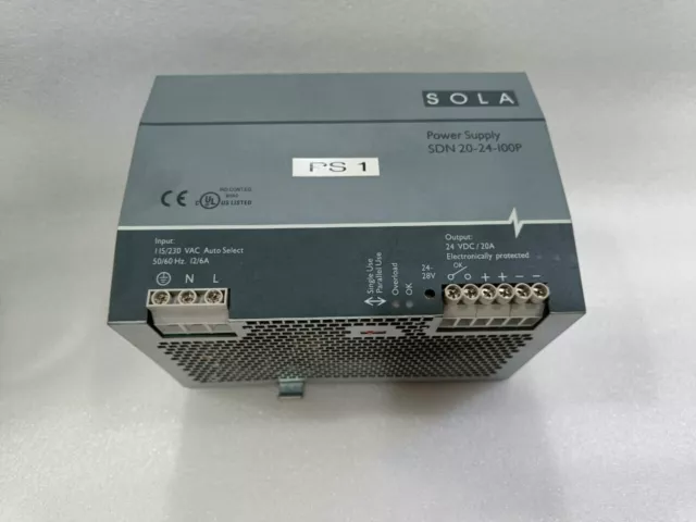 SDN 20-24-100P SOLA Power Supply POWER SUPPLY Sola SDN20-24-100P 20A HEVI-DUTY