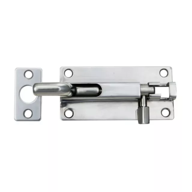 Bright Stainless Steel Cranked Barrell Bolt 200 x 38mm by Carlisle Brass