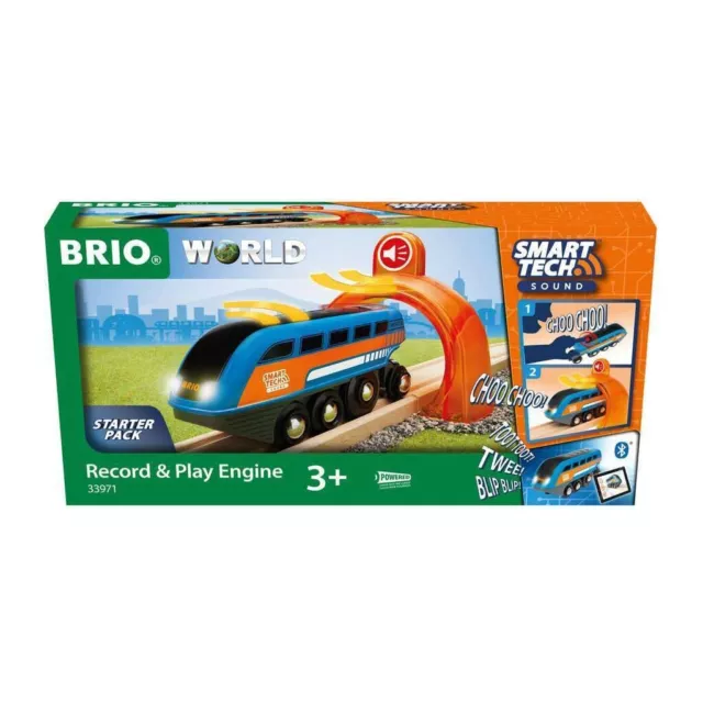 BRIO Smart Tech Sound Engine 33971 Record & Play Wooden Train Set