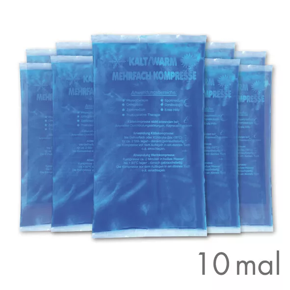 10x KK Kalt Warm Kompressen 16x9cm Kühlkompresse Kühlkissen Gelkissen Kühlpack