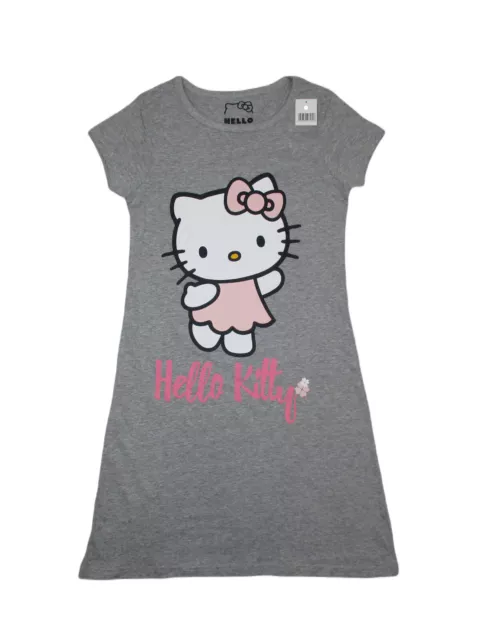 HELLO KITTY Damen Bigshirt Longshirt Nachthemd Nachtwäsche Cartoon Motiv S M L💕