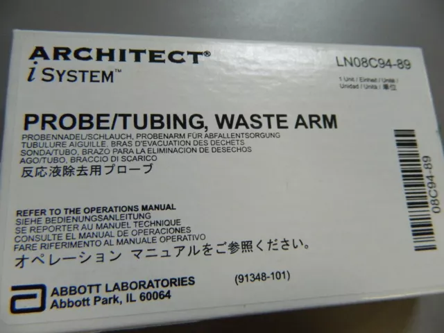 Sonde, Tuyauterie, Déchets Bras P/N 08C94-89 Pour Architecte i2000 Sr Systems