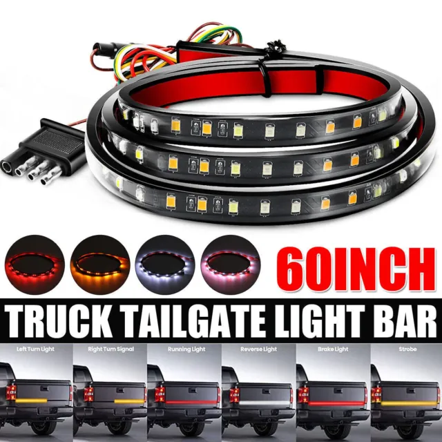 60" 1.5M 90LED Strip Tailgate Light Bar Camion Frein Arrière Feu Arrière Nouveau