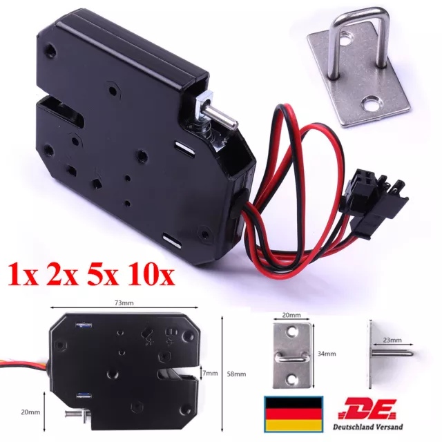 DC 12V Elektromagnet Schloss Elektromagnetische Verriegelung Türriegel Schloss