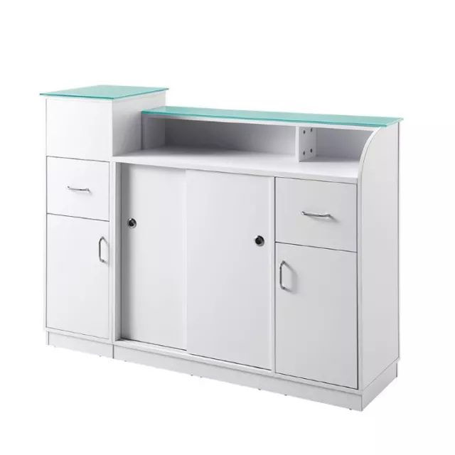 Reception Desk Salon Waiting Room Furniture Beauty Hair Nail Spa Urbanity White