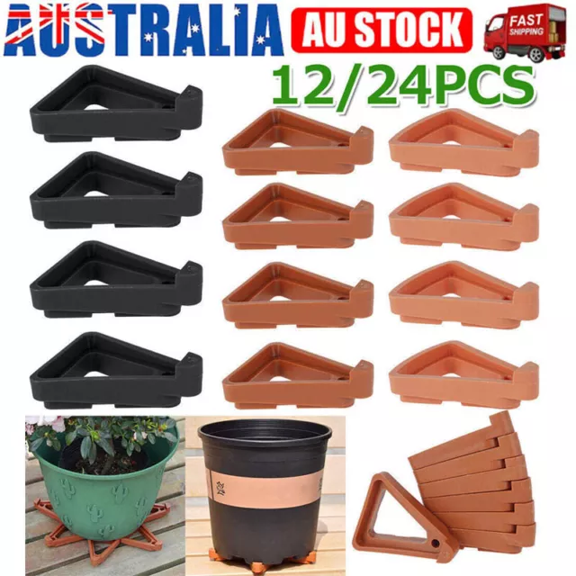 12X Invisible Low Profile Flower Pot Feet Garden Plant Pot Feet Risers Outdoor