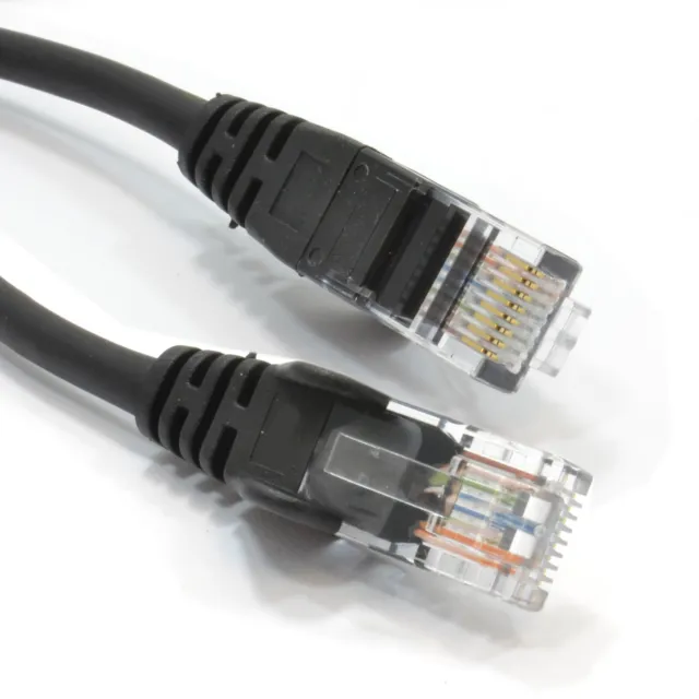 15m Noir Réseau Ethernet RJ45 Cat5E-CCA UTP Patch 26AWG Câble