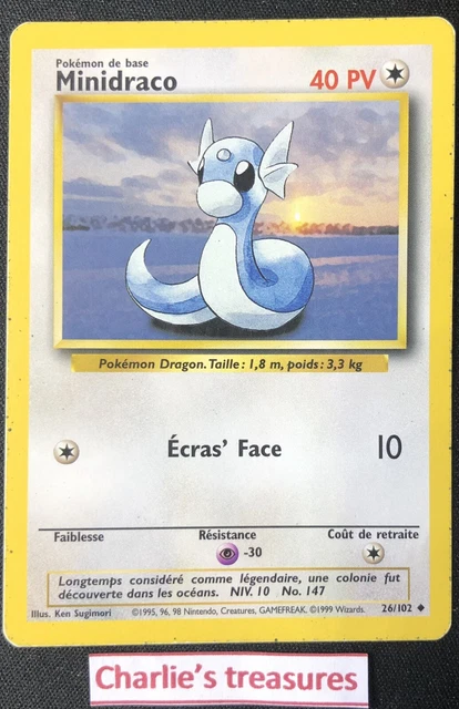 Carte Pokemon - Minidraco - 26/102 - Set De Base - FR