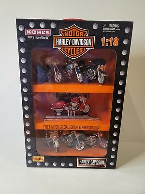 Maisto Fire Fighter Harley Davidson  Motorcycles Special Edition Road King #2