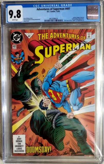 The Adventures of Superman 497 CGC 9.8 1st Print Doomsday Death 1992