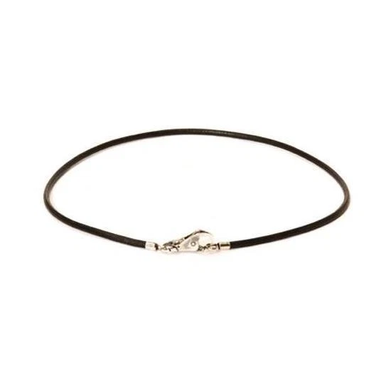 Fashion TROLLBEADS Necklace Leather Black 17 11/16in TLENE-00006