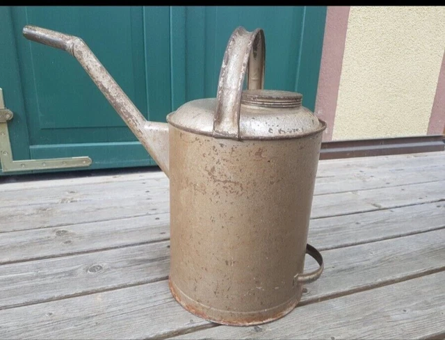 Alte antike XXL Ölkanne Öl Mineralölkanne Vintage Tankstelle Werkstatt Oldtimer